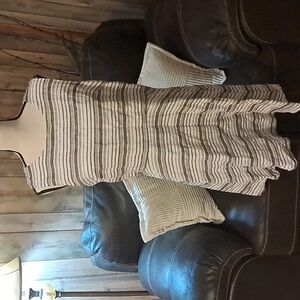 St. Tropez Striped Linen Dress Size 12